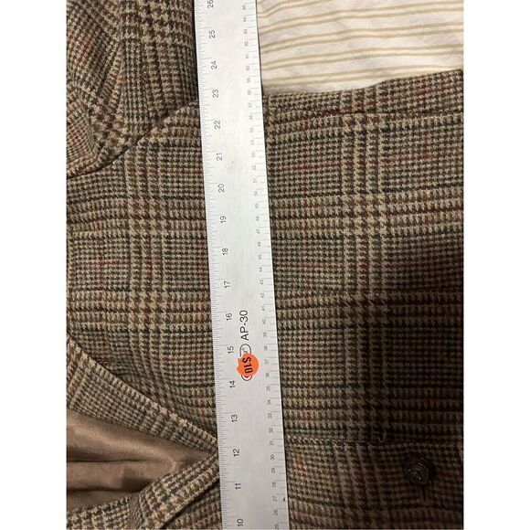 Ralph Lauren Sage Wool Glen Plaid Tweed Equestrian Jacket 14W - Picture 4 of 11